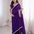 Dual style ready-to-wear georgette saree with stitched blouse & mirror lace work