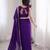 Dual style ready-to-wear georgette saree with stitched blouse & mirror lace work