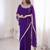 Dual style ready-to-wear georgette saree with stitched blouse & mirror lace work