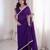 Dual style ready-to-wear georgette saree with stitched blouse & mirror lace work