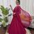 magenta silkblend embroidered lehenga set