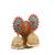 Multicolor bright pink and green stone studded golden jhumkis