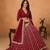 red silk blend embroidered lehenga set