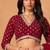 red silk blend embroidered lehenga set