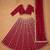 red silk blend embroidered lehenga set