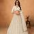 off white silk blend embroidered lehenga set