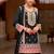 Black embroidered chinon free size stitched palazzo style salwar suit