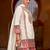 White embroidered chinon free size stitched palazzo style salwar suit