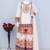 White embroidered chinon free size stitched palazzo style salwar suit
