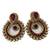Maroon earrings With Moti Pearl