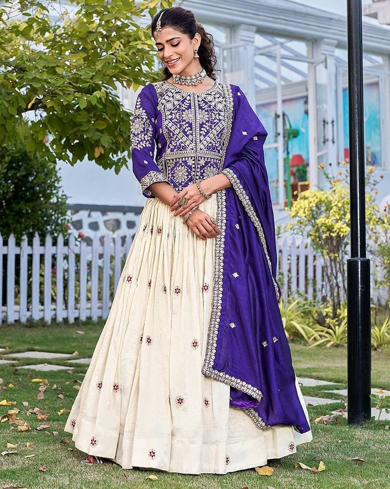 Womens New Trendy Embroidery sequence with thread work Lehenga Choli