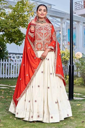 Womens Embroidery sequence with thread work Lehenga Choli