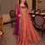 pink silk blend anarkali suit set with embroidery work
