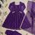 purple silk blend embroidered flared suit