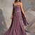 Purple Mermaid Cut Lehenga with Scoop Neck Blouse