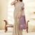Cream Cotton party wear saree with blouse
