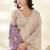Cream Cotton party wear saree with blouse