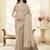 Cream Cotton party wear saree with blouse