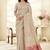 Cream Cotton party wear saree with blouse