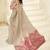 Cream Cotton party wear saree with blouse