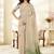 Cream Cotton party wear saree with blouse