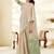 Cream Cotton party wear saree with blouse