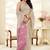 Cream Cotton party wear saree with blouse