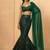 Green Sequin Mermaid Cut Lehenga with Sweetheart Neck Blouse