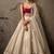 Cream with Sequins border Circuler Lehenga with Scoop Neck Blouse