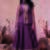 Purple Lase Work Circular Lehenga with Deep V Neck long Blouse