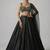 Black Circular Lehenga with Sweetheart Neck Blouse