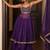 Purple Lace Work A Line Lehenga with round Neck Blouse