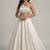 White Lace Work Circular Lehenga with One Shoulder Neck Blouse