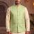 Men   s mint green jacquard nehru jacket festive & wedding ethnic wear
