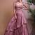 Pink Draped Lehenga with Sweetheart Neck Blouse