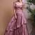 Pink Draped Lehenga with Sweetheart Neck Blouse