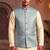 Men’s elegant sky blue jacquard nehru jacket