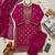 Rani pink faux georgette embroidered trouser set