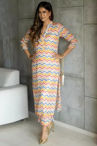 Muslin printed 2 piece set