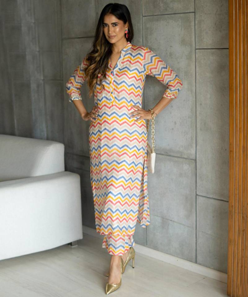 Muslin printed 2 piece set