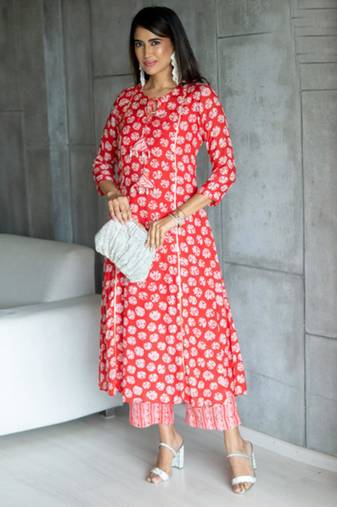 Muslin printed 2 piece set