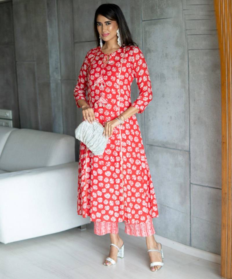 Muslin printed 2 piece set