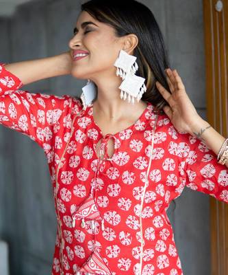 Muslin printed 2 piece set 3