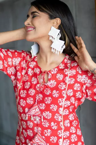 Muslin printed 2 piece set