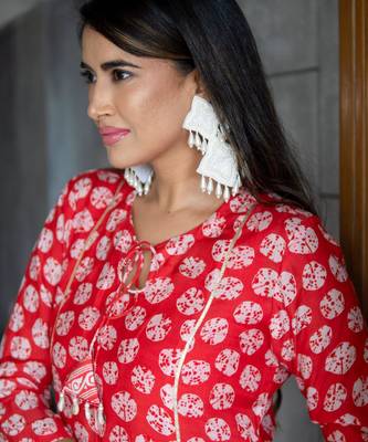 Muslin printed 2 piece set 4