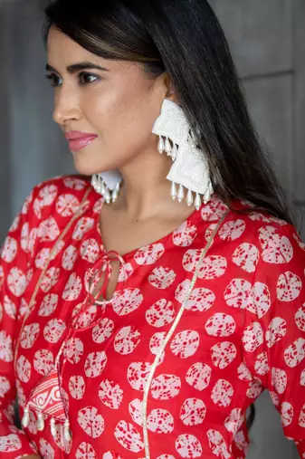 Muslin printed 2 piece set