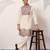 White viscose silk multi color thread with sequence embroidered work kurta bottom