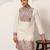 White viscose silk multi color thread with sequence embroidered work kurta bottom