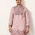 Dusty pink viscose silk multi color thread with sequence embroidered work kurta bottom