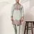 Pistachio viscose silk multi color thread with sequence embroidered work kurta bottom